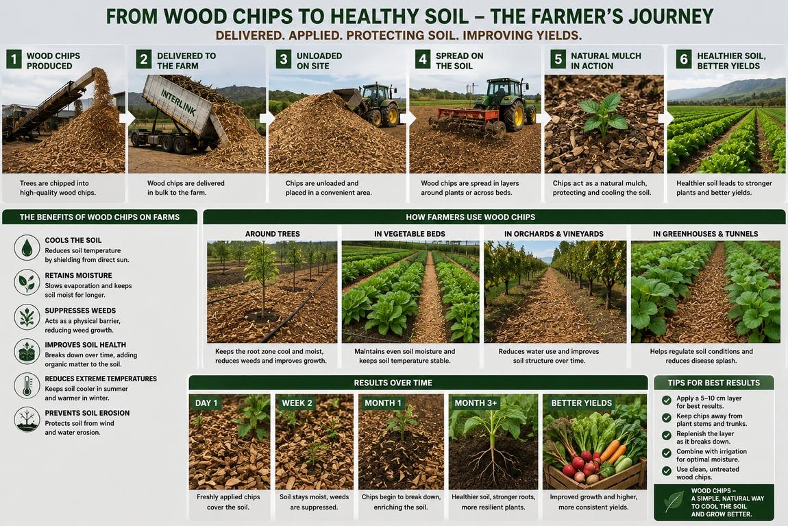 Wood chips to healthy soil